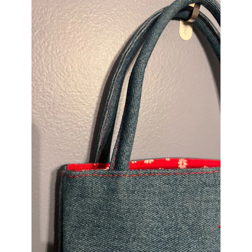 The Girls Sunny Hawaii Exercise Girl Blue Denim Small Tote Bag Y2K‎ Mini Purse